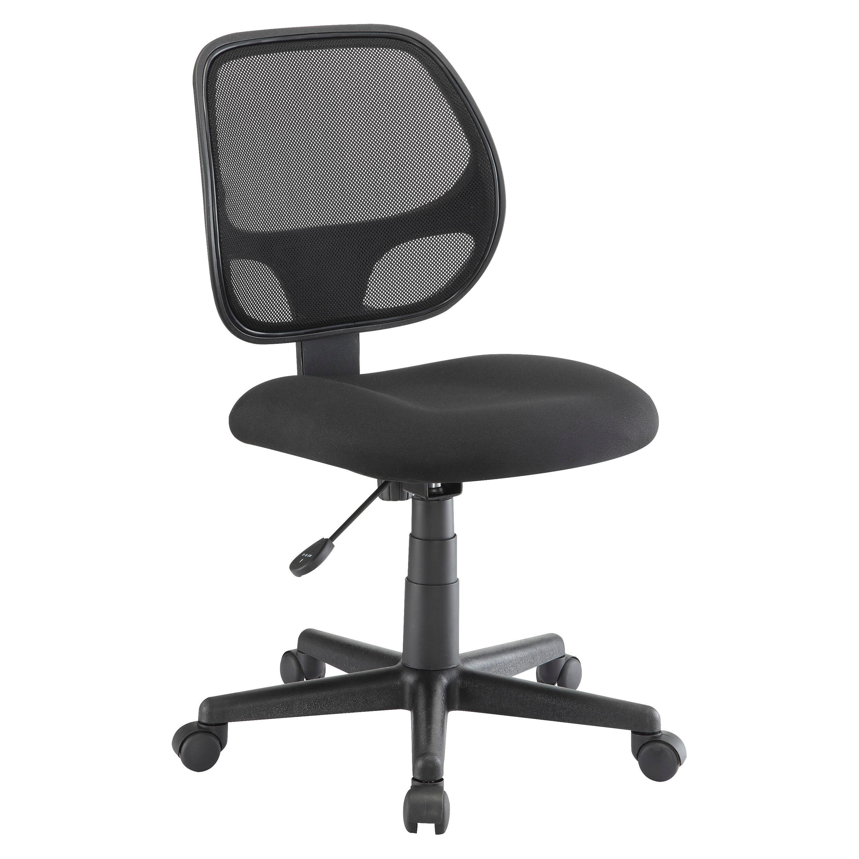 Classroom Select Armless Multi Task Chair, Fabric Seat, Mesh Back, Black 1498101